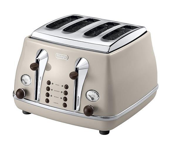 DELONGHI Icona Vintage RARE CTOV4003GR 4-Slice Toaster-Olive Green  DISCONTINUED