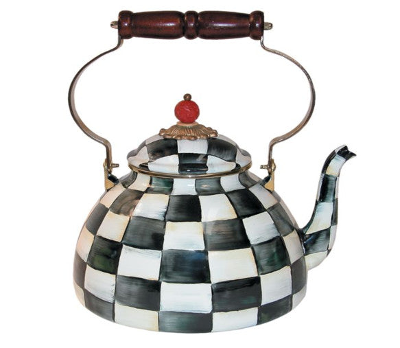 MacKenzie-Childs Courtly Check Enamel Tea Kettle