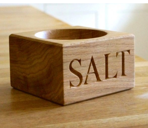 Oak Salt Bowl